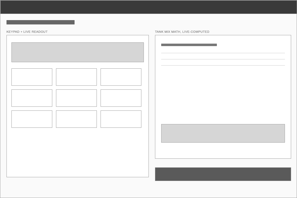 Lo-fi rate change wireframe